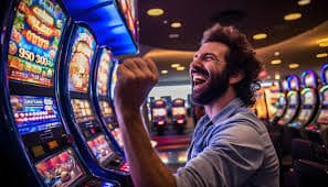 Slot reels spinning with fortune symbols and payout information on pisangtoto login
